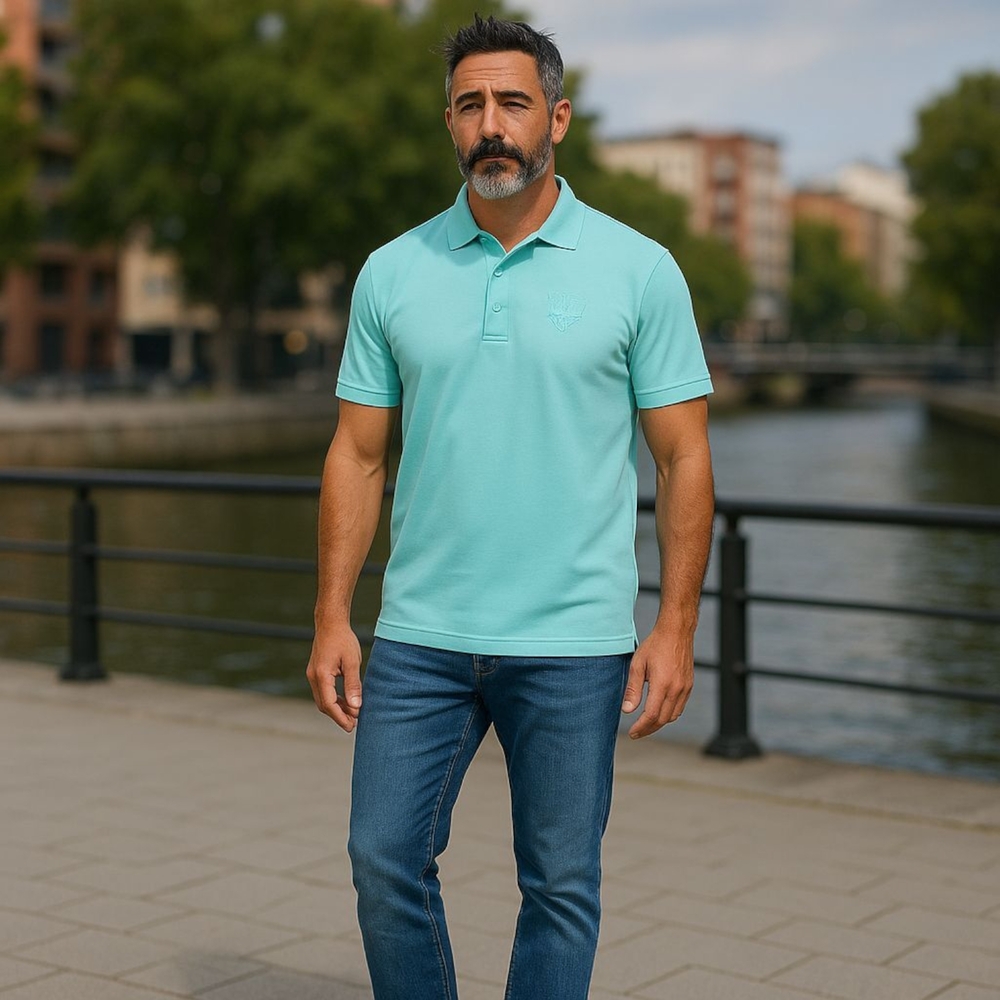 Calcutta Men's Aqua Polo Shirt